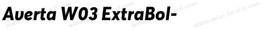 Averta W03 ExtraBol字体转换